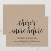 Rustic Kraft Wedding Repetitie Diner Uitnodigt Kaart (Voorkant / Achterkant)