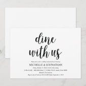 Rustic Kraft Wedding Repetitie Diner Uitnodigt Kaart (Voorkant / Achterkant)