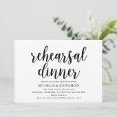 Rustic Kraft Wedding Repetitie Diner Uitnodigt Kaart (Staand voorkant)