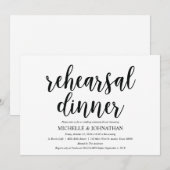 Rustic Kraft Wedding Repetitie Diner Uitnodigt Kaart (Voorkant / Achterkant)