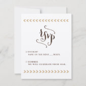 Rustic Kraft Wedding RSVP Kaarten (Voorkant)