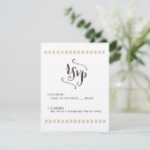 Rustic Kraft Wedding RSVP Kaarten Kaartje (Staand voorkant)