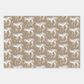 Rustic Kraft White Baby Doe rendieren Snowflakes Inpakpapier Vel (Voorkant 2)