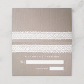 Rustic Kraft &  White Lace Wedding (Buitenkant ongevouwen)