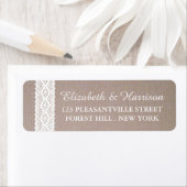 Rustic Kraft &  White Lace Wedding Etiket (Insitu)