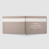 Rustic Kraft &  White Lace Wedding Gastenboek (Volledig)