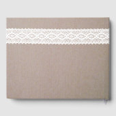 Rustic Kraft &  White Lace Wedding Gastenboek (Achterkant)
