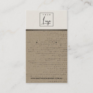 RUSTIC KRAFT WHITE STIPPEN STUD EARRING DISPLAY CA VISITEKAARTJE