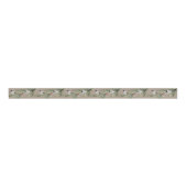 Rustic Kraft Winter Chickadees op Spruce Branch Grosgrain Lint (Voorkant)