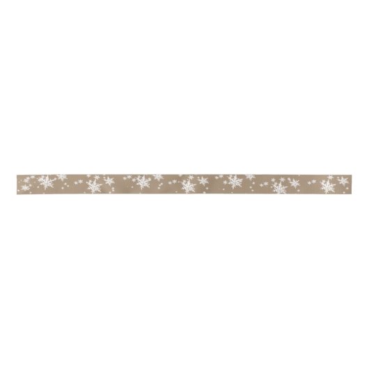 Rustic Kraft Winter White Snowflakes Lint (Voorkant)