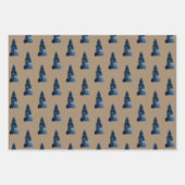 Rustic Kraft Winter Woodland Blue Spruce Trees Inpakpapier Vel (Voorkant 3)