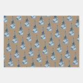 Rustic Kraft Winter Woodland Blue Spruce Trees Inpakpapier Vel (Voorkant 2)
