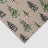 Rustic Kraft Woodland Forest Spruce Pine Tree Tissuepapier (Detail)