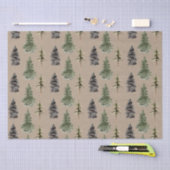 Rustic Kraft Woodland Forest Spruce Pine Tree Tissuepapier (Craft)
