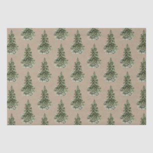 Rustic Kraft Woodland Forest Spruce Tissuepapier