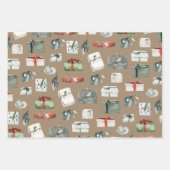 Rustic Kraft Wrapped kerstcadeautjes & siervoorwer Inpakpapier Vel (Voorkant 2)