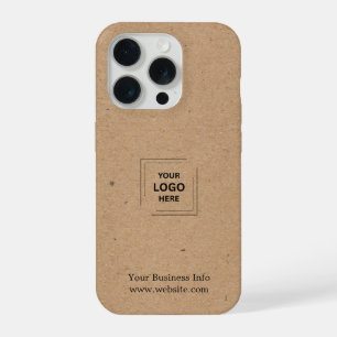 Rustic Kraft Zakelijk Bedrijfslogo iPhone Hoesje  iPhone 15 Pro Hoesje