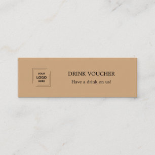 Rustic Kraft Zakelijk Evenement Branding Design Mini Visitekaartje