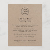 Rustic Kraft | Zakelijk logo moderne reclame Flyer (Achterkant)