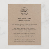 Rustic Kraft | Zakelijk logo moderne reclame Flyer (Voorkant)