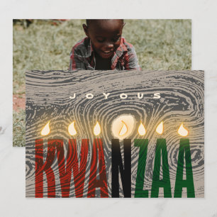 Rustic Kwanzaa-kaarsenkaart Kaart
