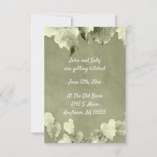 Rustic laat de datum opslaan (Achterkant)