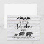 Rustic laat het avontuur beginnen met de zwangersc aankondiging (Voorkant / Achterkant)