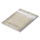 Rustic Lace & Burlap, aangepast voor Notitieblok (Gedraaid)