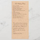 Rustic Lace & Burlap Programme de mariage (Dos)