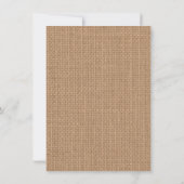 Rustic Lace Burlap String-lampjes Engagement Party Kaart (Achterkant)