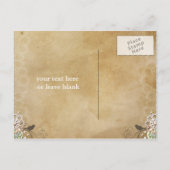 Rustic Lace Distressed Wedding Receptie Aankondigingskaart (Achterkant)