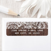 Rustic Lace en bruiloft van hout Etiket (Insitu)