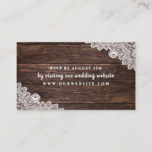 Rustic Lace et Wood carte du site rsvp