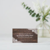 Rustic Lace et Wood carte du site rsvp (Debout devant)