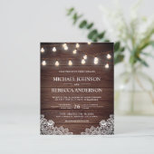 Rustic Lace Lights Fotobudget Weddenschap (Staand voorkant)