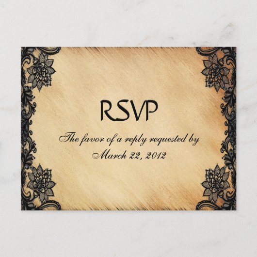 Rustic Lace Menu RSVP RL101 (Voorkant)