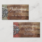 Rustic Lace Shabby Chic Visitekaartjes (Voorkant / Achterkant)