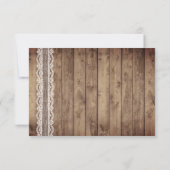 Rustic Lace & Twine Country Sunflower Wedding RSVP (Achterkant)