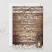 Rustic Lace & Twine  Lantern Vrijgezellenfeest Kaart (Voorkant)