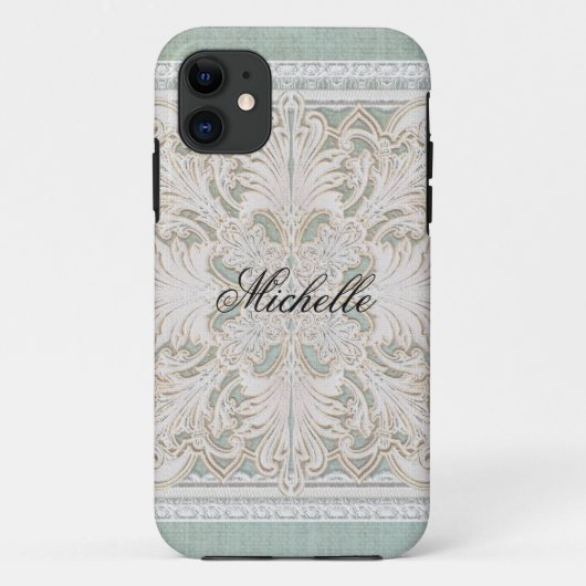Rustic Lace w Aged  Linen country legance Case-Mate iPhone Case (Achterkant)