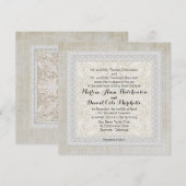 Rustic Lace w Aged  Linen country legance Kaart (Voorkant / Achterkant)