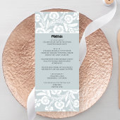 Rustic Lace Wedding Menu