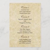 Rustic Lace Wrapped Mason Jar Wedding Menu (Achterkant)