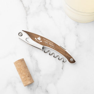 Rustic Lake House Boat Oars Trees Wood Print Kurkentrekker