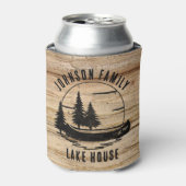 Rustic Lake House Custom Family Name Blikjeskoeler (Blikje Voorkant)
