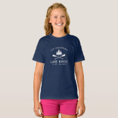 Rustic Lake House Familienaam Boat Oars Trees T-shirt (Voorkant volledig)