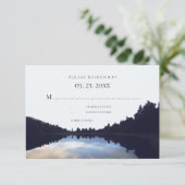 Rustic Lake Reflections Lakeside Wedding RSVP © (Staand voorkant)