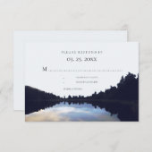 Rustic Lake Reflections Lakeside Wedding RSVP © (Voorkant / Achterkant)