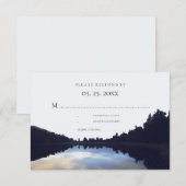 Rustic Lake Reflections Lakeside Wedding RSVP © Kaartje (Voorkant / Achterkant)