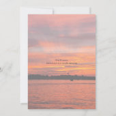 Rustic Lake Sunset Lakeside Wedding Invites © Kaart (Achterkant)